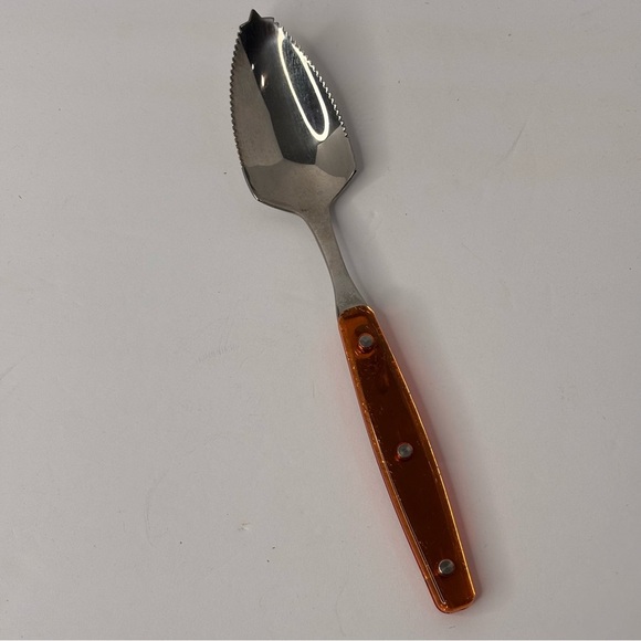 Other - Vtg MCM Grapefruit Spoon With Orange 3 Rivet Acrylic Handle